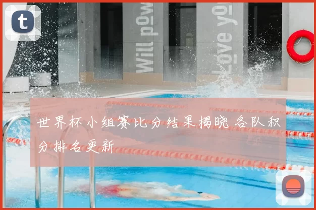 世界杯小组赛比分结果揭晓 各队积分排名更新