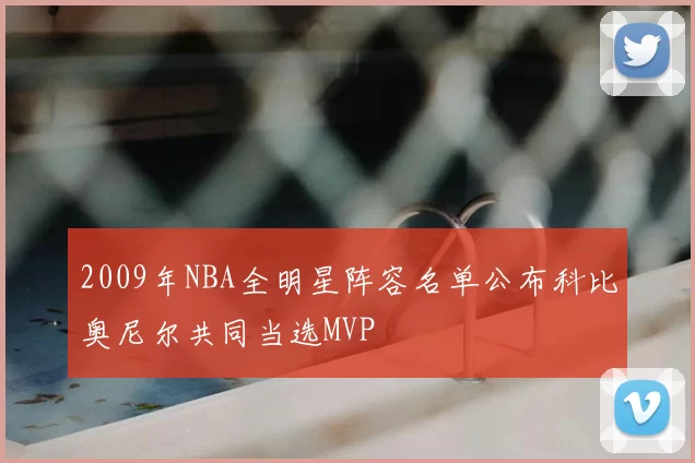 2009年NBA全明星阵容名单公布科比奥尼尔共同当选MVP