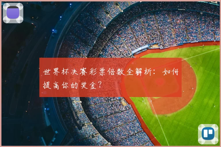 世界杯决赛彩票倍数全解析:如何提高你的奖金?